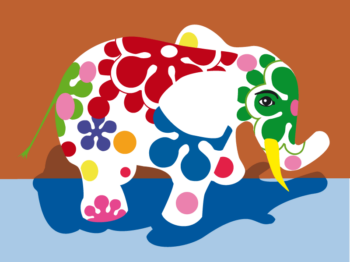 bunter Elefant