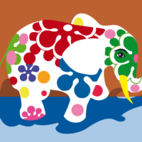 bunter Elefant